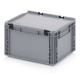 AED43.22HG full bin with lid and closed handles - 400x300x235 mm